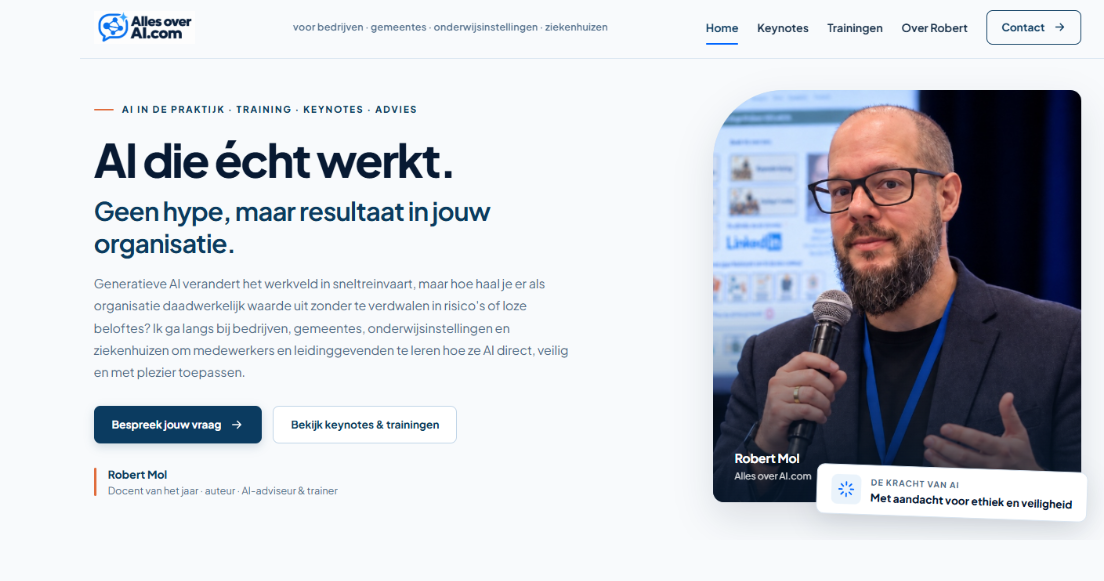 Screenshot Alles over AI